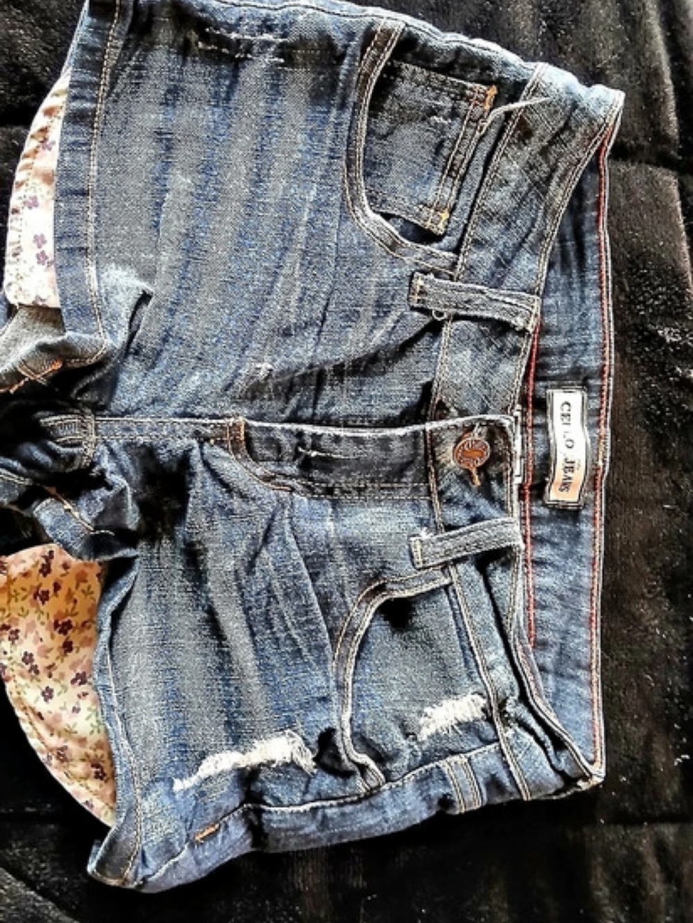Women's Distressed Denim Jean Shorts